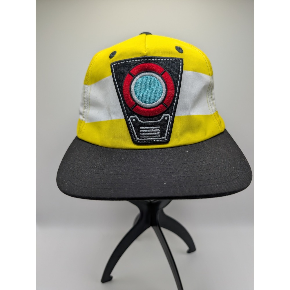 Borderlands 3 Claptrap Snapback Hat Yellow Black White Robot Video Game Cap